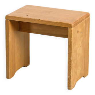 Pine stool from Les Arcs, circa 1975