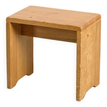 Pine stool from Les Arcs, circa 1975