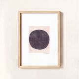 Abstract painting on paper signed eawy.