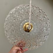 Vintage glass pendant lampshade - tableware collection -