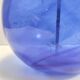 Lampe de table en verre de Murano bleu avec ou sans abat-jour en tissu, Italie