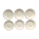 Set of 6 flat plates Digoin Sarreguemines, ivory color