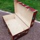 Old metal and wood travel trunk