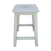 Tabouret à poignée, en bois, patine d'origine