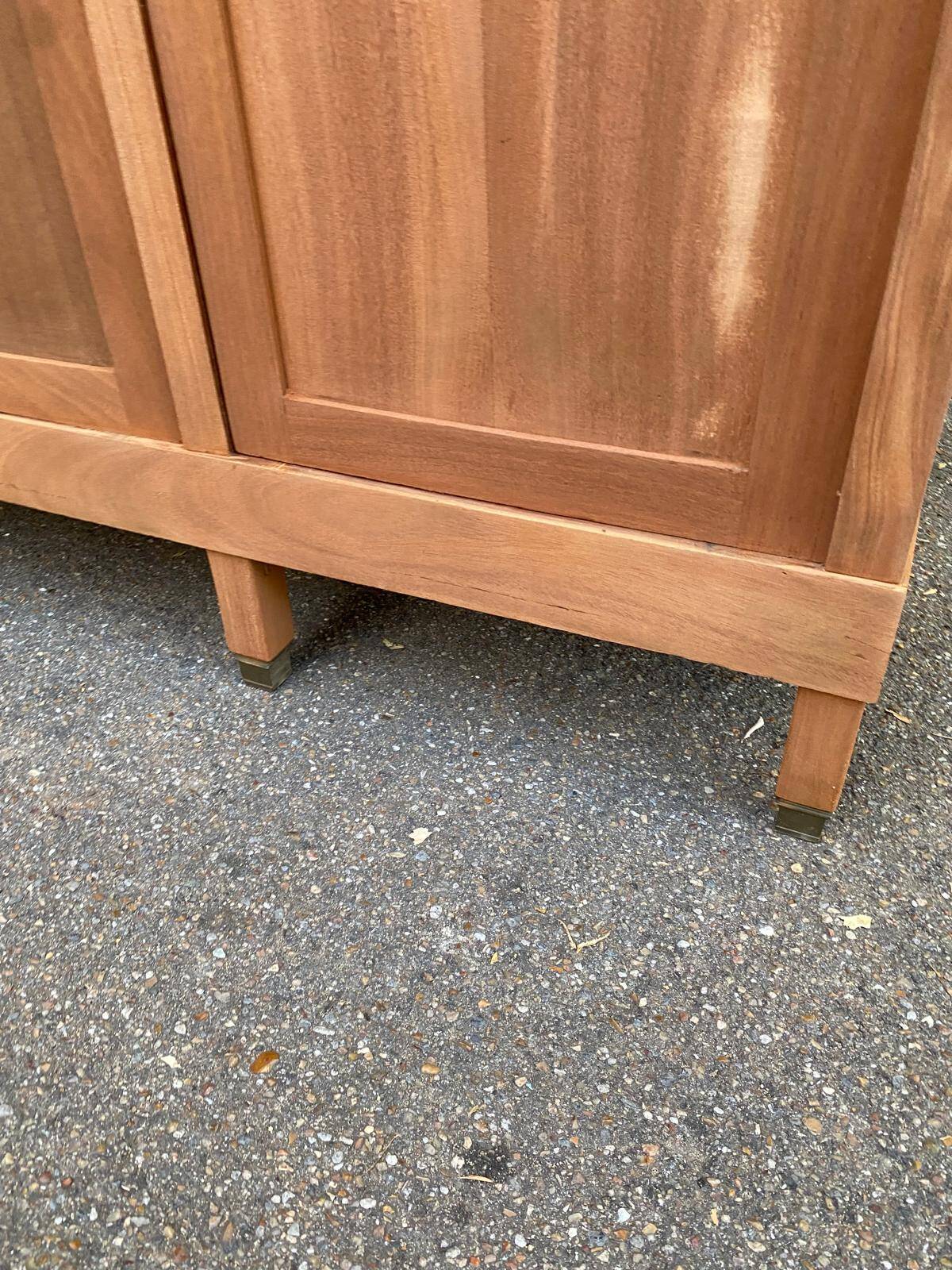 Large Art Deco Display Library stripped in solid mahogany 1930 200cm