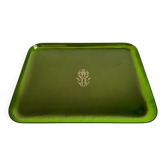 Plateau 1980 en plexiglas vert neo classique