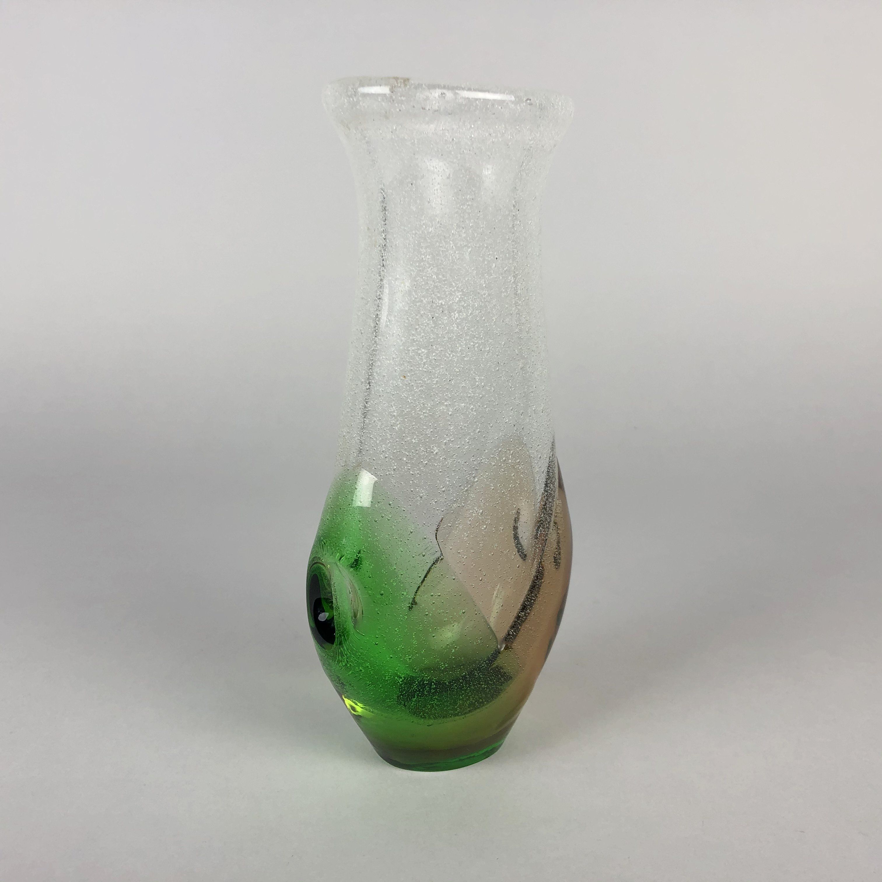 Glass vase designed by Frantisek Spinar for Skrdlovice glassworks, 1970's