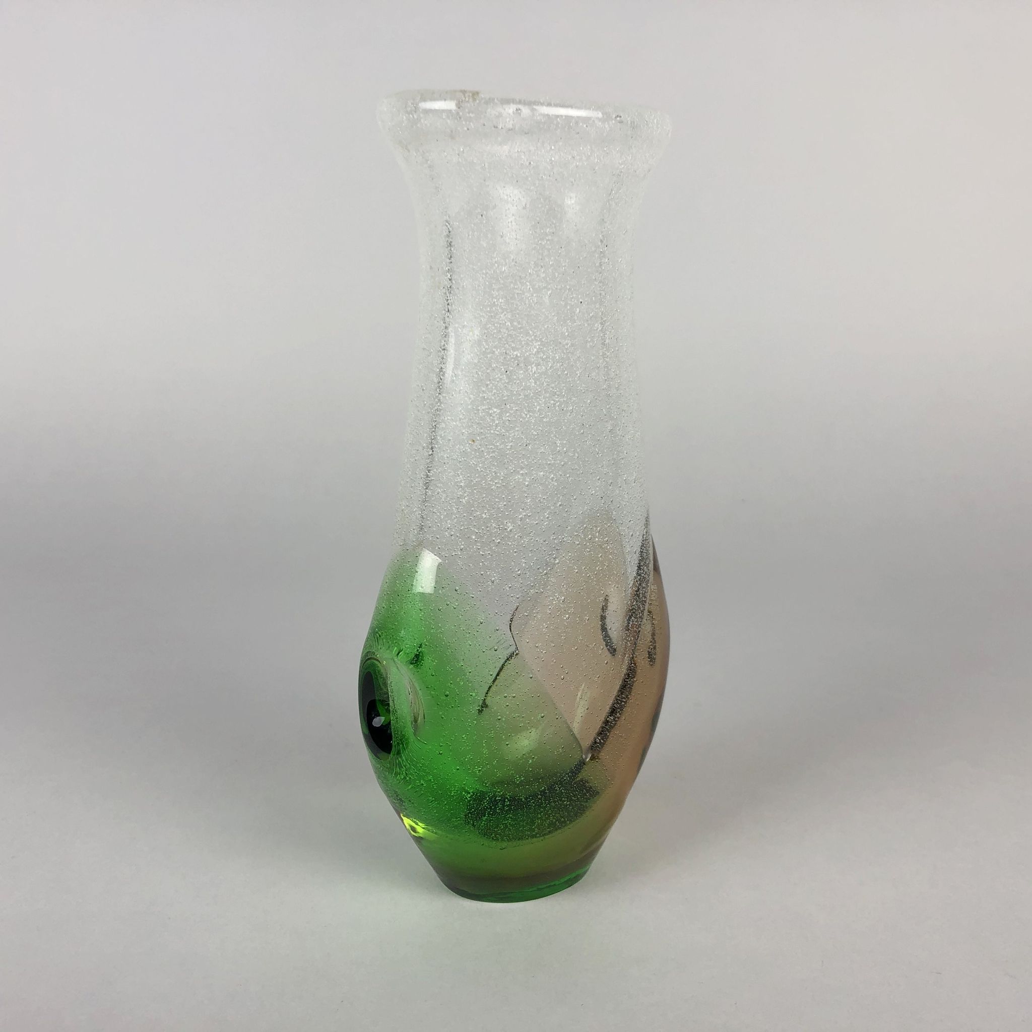 Glass vase designed by Frantisek Spinar for Skrdlovice glassworks, 1970's