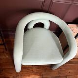 Chaise en velours des années 70