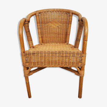 Old chair in bamboo 60s