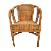 Old chair in bamboo 60s