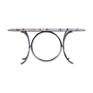 Table à manger chrome - verre