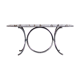 Chrome and smoked glass dining table in the style of Gastone Rinaldi, 1970.
