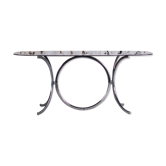 Chrome and smoked glass dining table in the style of Gastone Rinaldi, 1970.