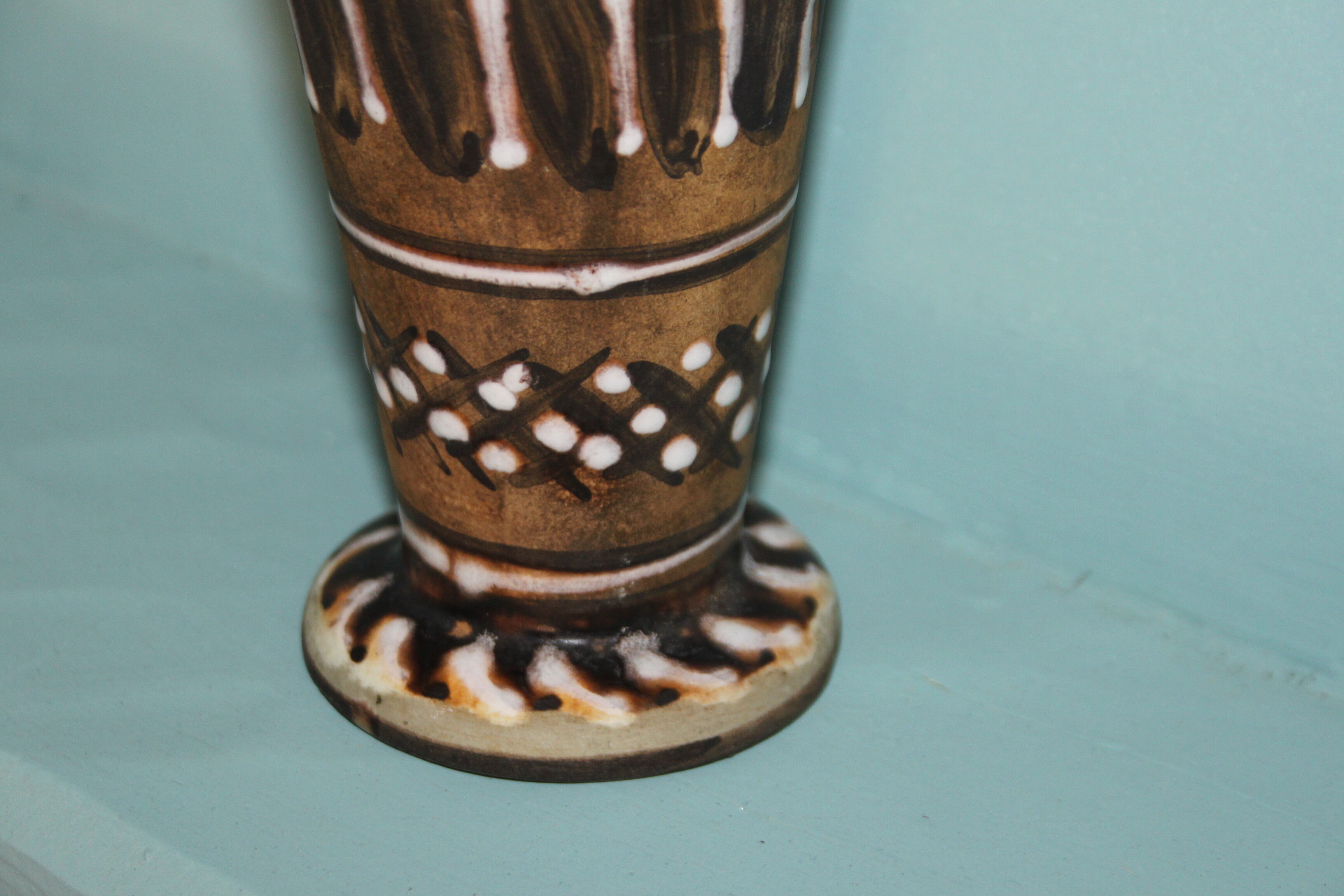 Vintage ceramics from Vallauris. Aiguière of the years 70. Signed Santi.