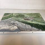 Mountain landscape painting oil on canvas signed