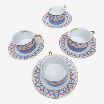 Set of 4 cups at the maguaud limited edition paris