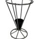 Vintage Umbrella stand chrome round black Dutch Art Deco