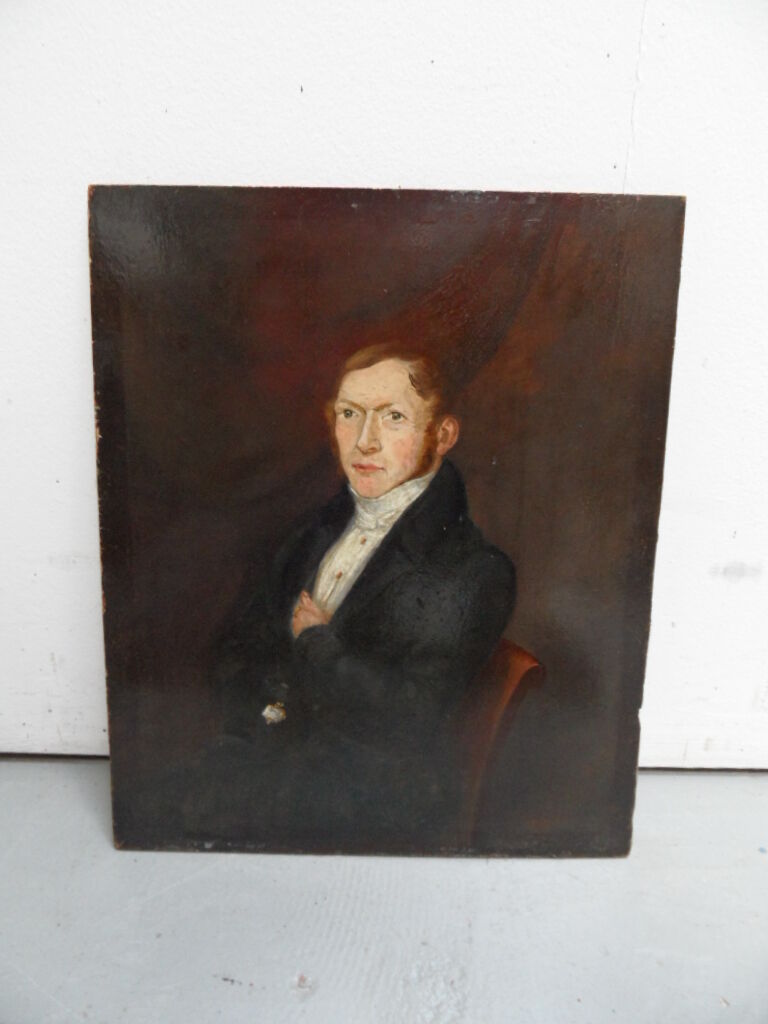 Portrait ancien sur panneau