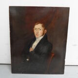 Portrait ancien sur panneau
