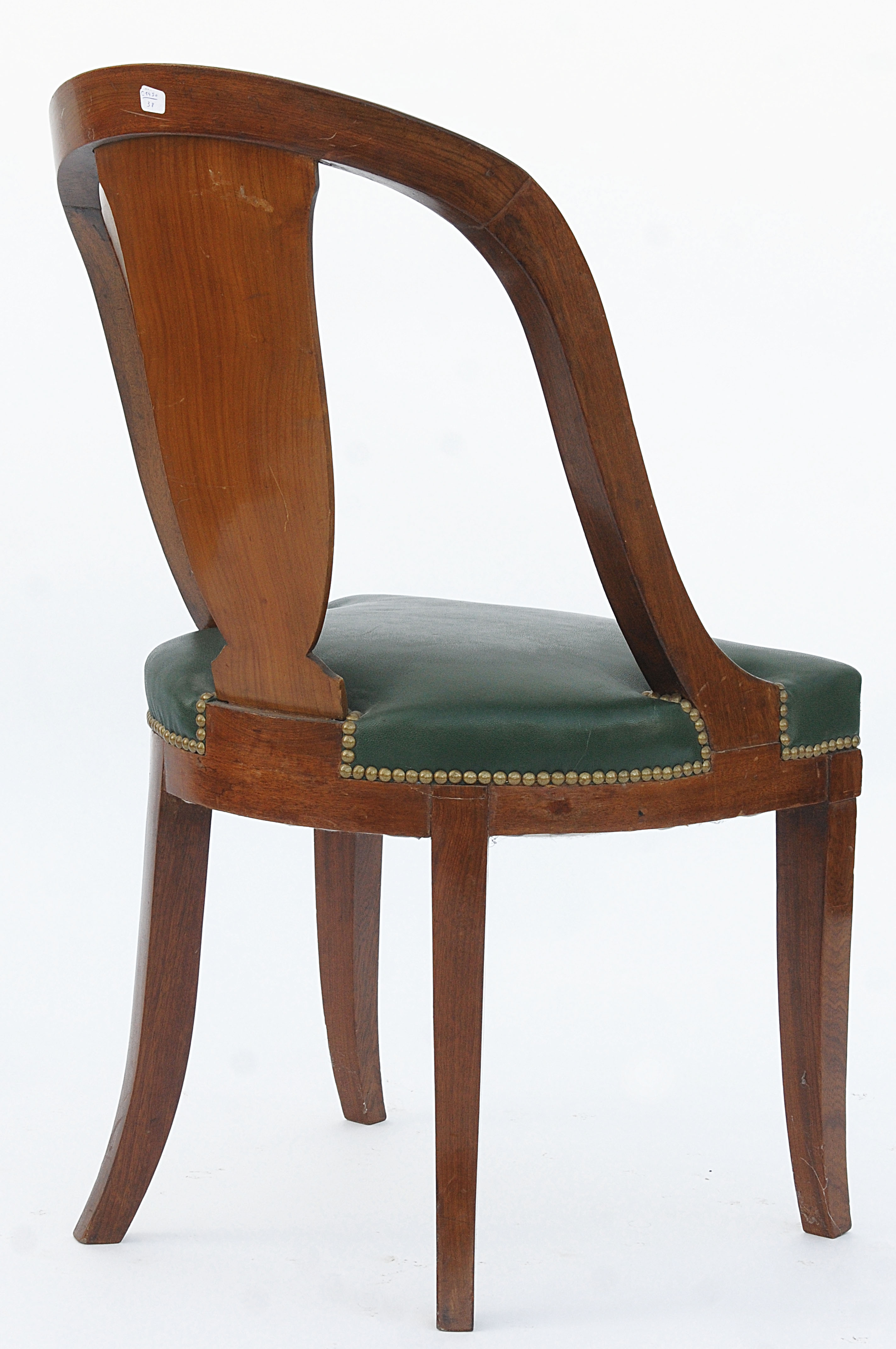 Green leather chair
