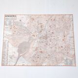 Angers vintage map 74x54cm