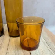 Lot de 4 verres ambrés vintage – Duralex