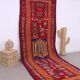 Red Vintage Moroccan Runner Rug 137 x 363 cm - Berber Wool Rug Hallway