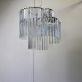 Trilobo pendant lamp in Murano glass by Venini, 1960s.