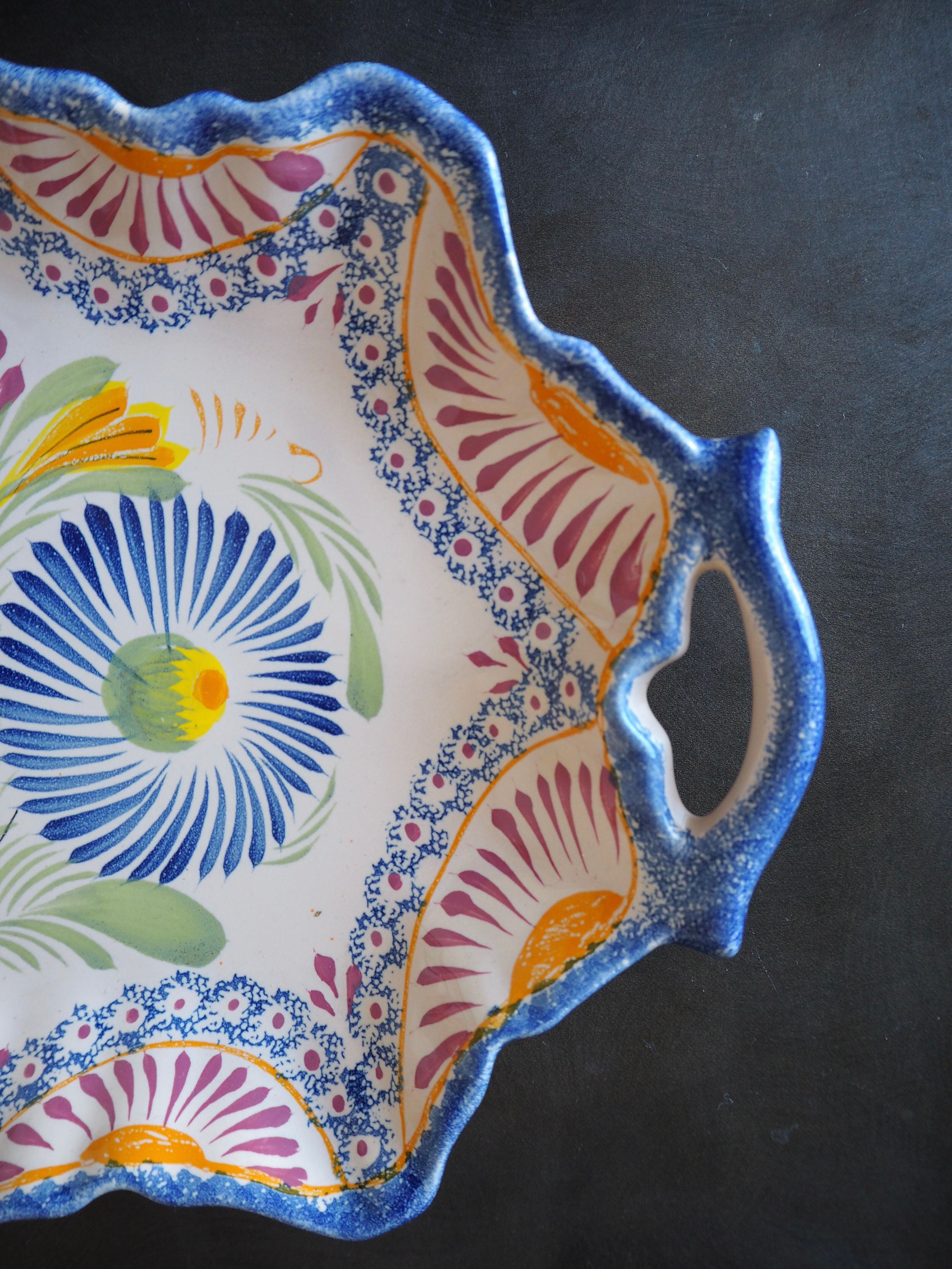Henriot Quimper handle dish