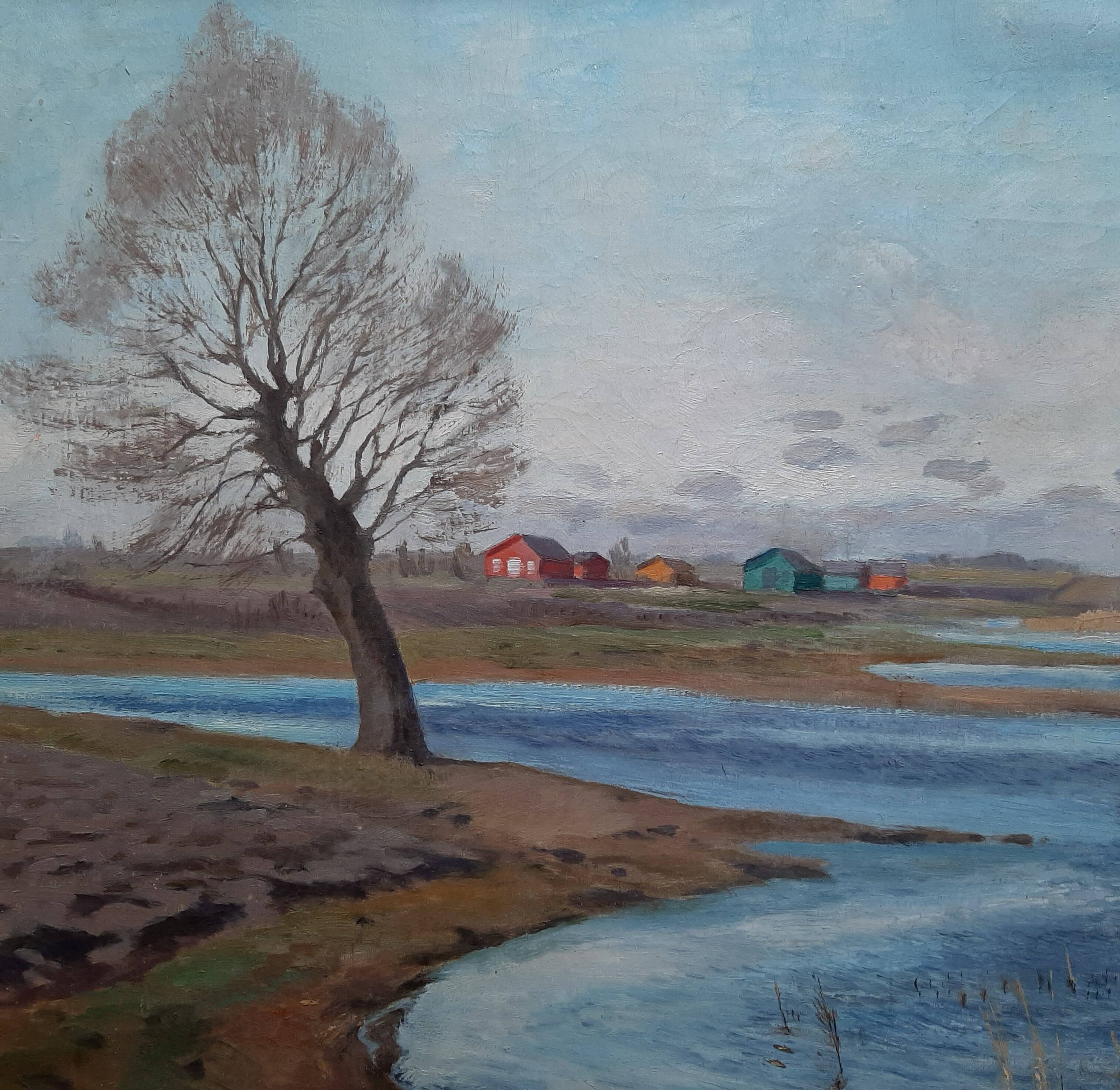 Scandinavian impressionist painting, signed 1922