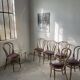 Lot of 6 Josef Kohn curved wood bistro chairs