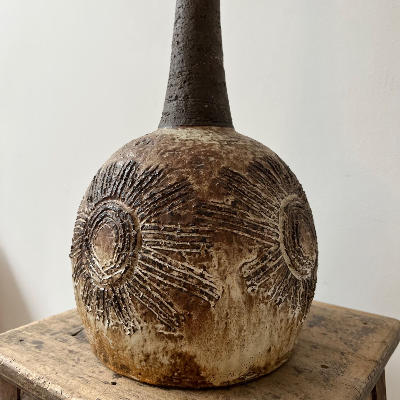 Danish mid-century ceramic table lamp base