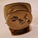 "Famous" alarm clock, automatic calendar model, vintage circa 1950, perfect condition