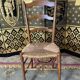 6 light beech mulched chairs