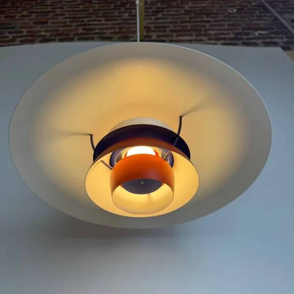 Ph5 red lamp, Poul Henningsen for Louis Poulsen, Denmark 1960