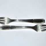 Christofle Alfenide – Lot of 2 dessert forks model Paris silver-plated Art Deco