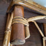 Rattan and cane footrest from the 1950s