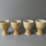 Set of 4 stoneware coffee cups