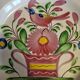 Old plate Basket with Rooster, Lunéville earthenware