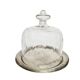 Art Nouveau bowl with crystal cake cover, Germany, 1920s, set of 2