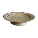 Bernardaud Limoges white and gold porcelain foot flat