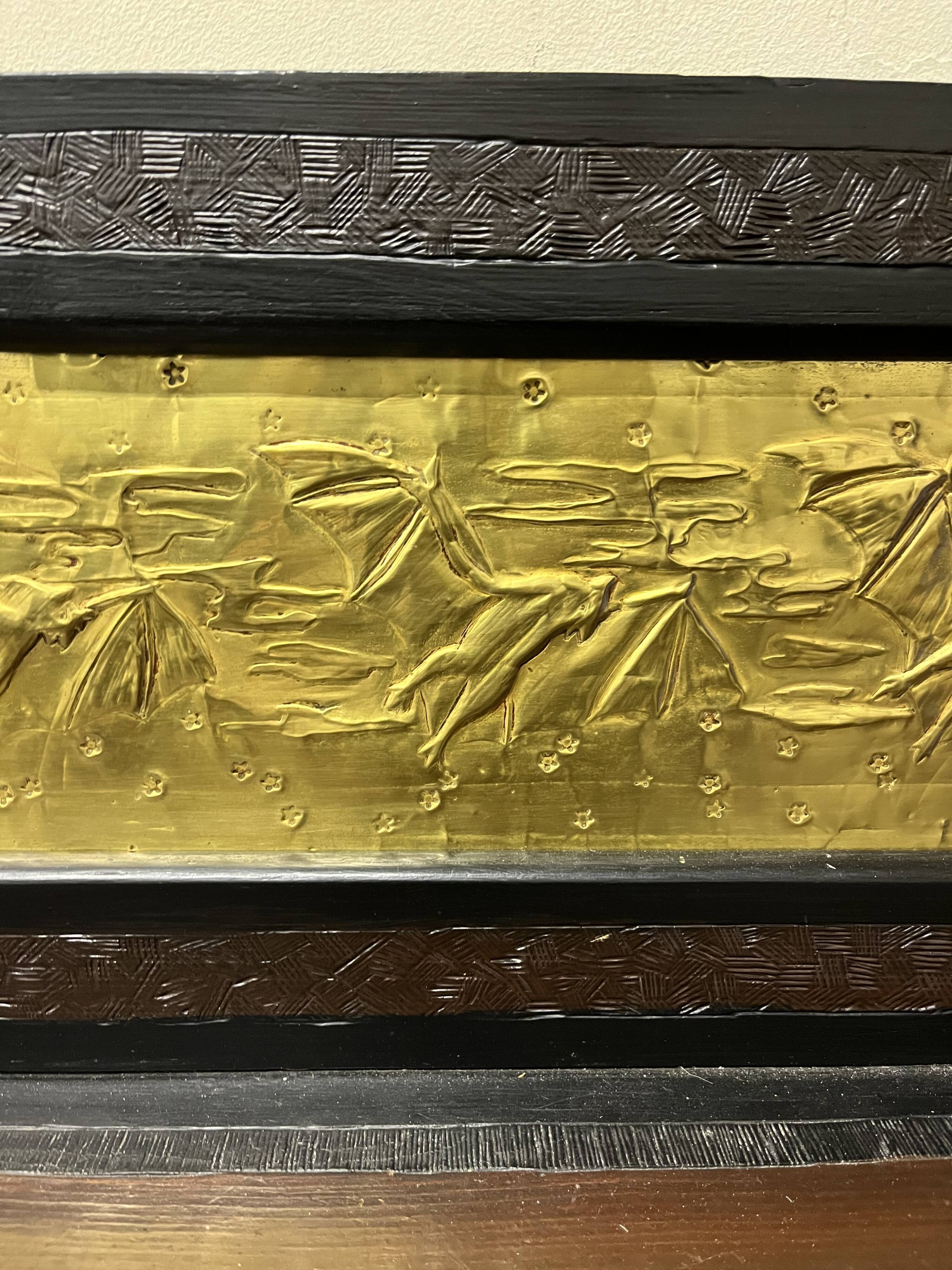 2-door sideboard with bat bronze plates