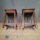Pair of solid oak stools