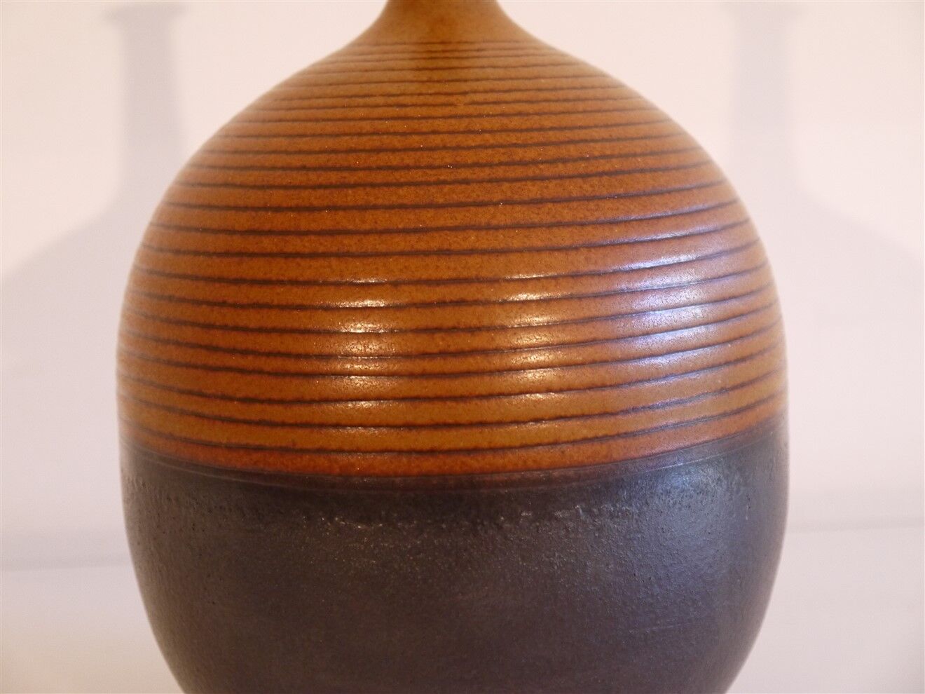 Vintage ceramic ball vase by Joan Carillo 1970