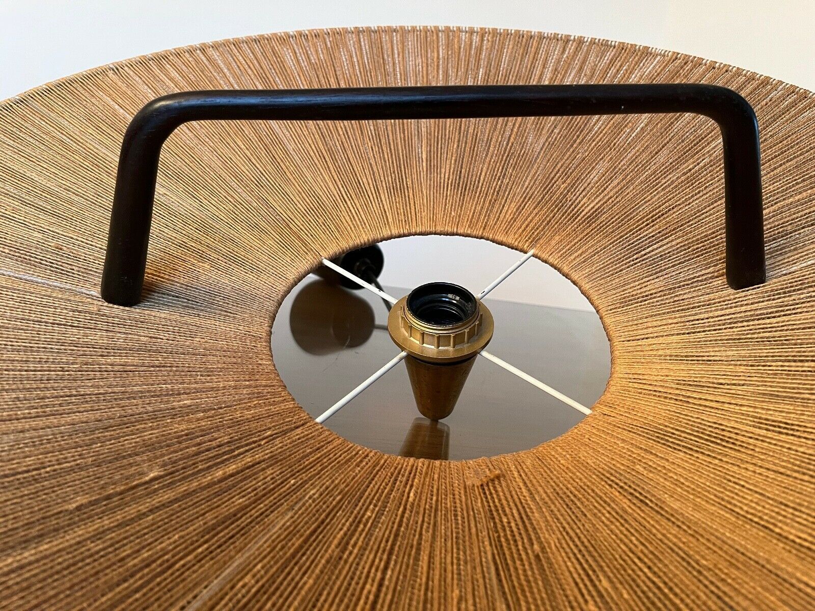 Scandinavian suspension in rope and teak - ufo - 60s 70s