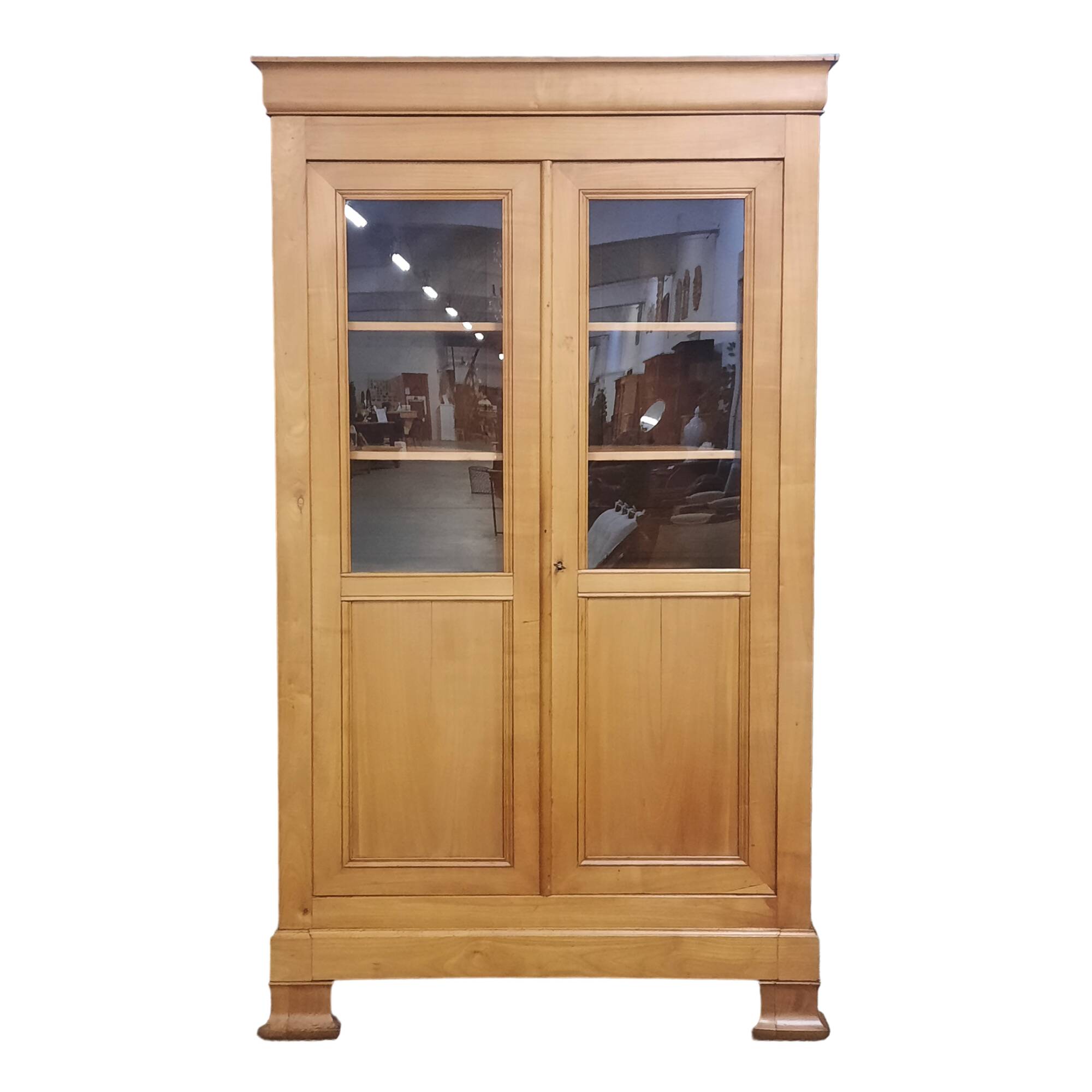 Louis Philippe style cherry wood bookcase