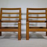 Teak Highback Lounge Chairs by L. Olsen & Søn, Set of 2, Denmark, 1960s