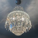 Lustre corbeille en cristal de bohème