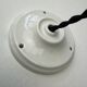 Pair of old vintage round opaline pendants